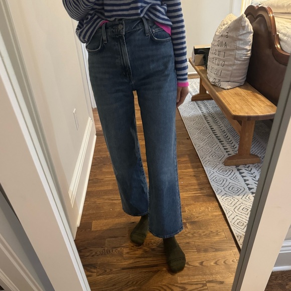 Agolde Harper cropped jeans in moor - Picture 4 of 5